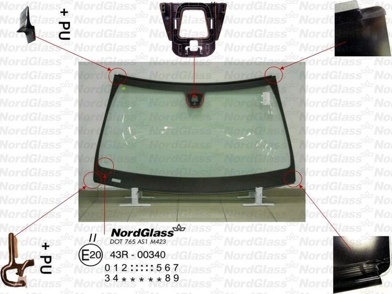 NordGlass 4044970 - Ветровое стекло abcparts.ee