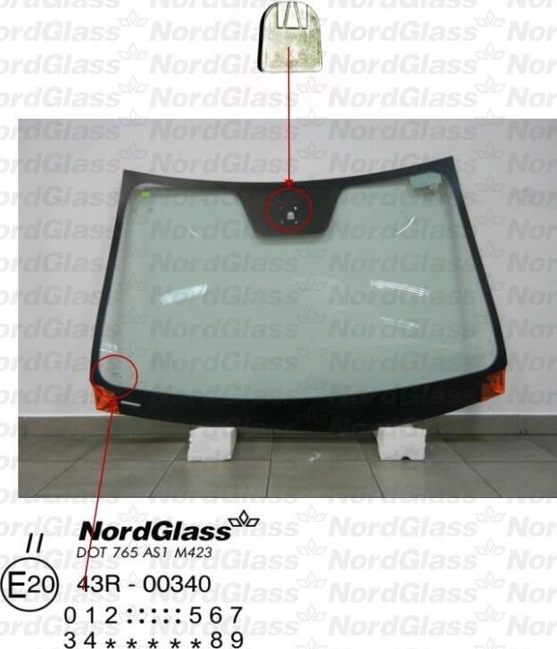 NordGlass 4044638 - Ветровое стекло abcparts.ee