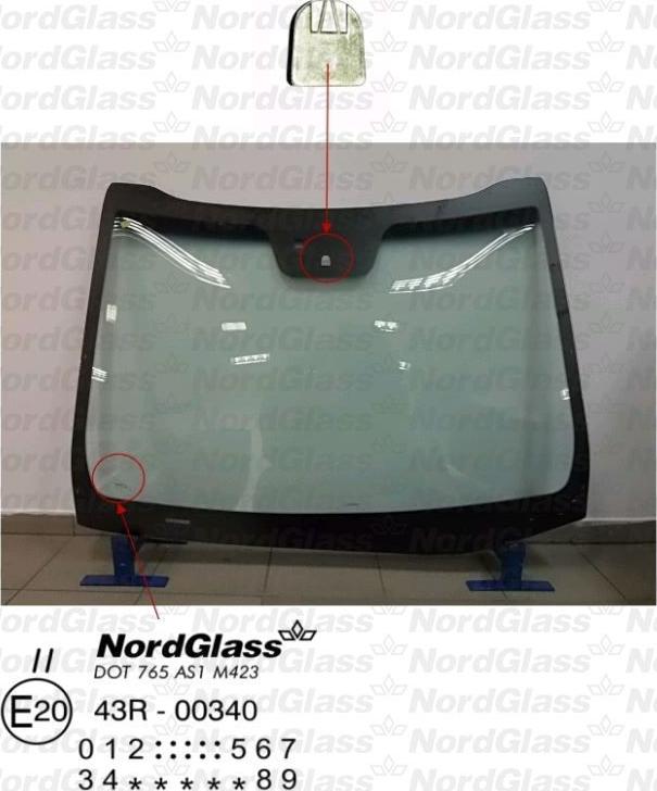 NordGlass 4044803 - Ветровое стекло abcparts.ee