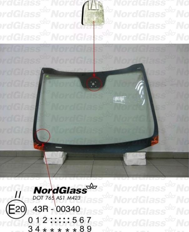 NordGlass 4044802 - Ветровое стекло abcparts.ee