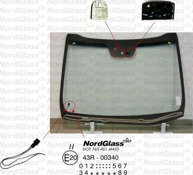 NordGlass 4044821 - Ветровое стекло abcparts.ee