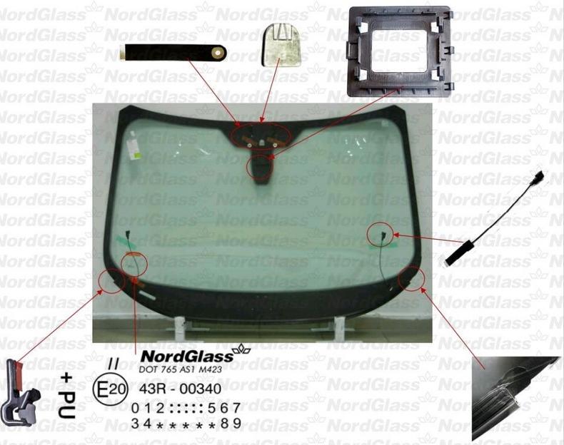 NordGlass 4044738 - Ветровое стекло abcparts.ee