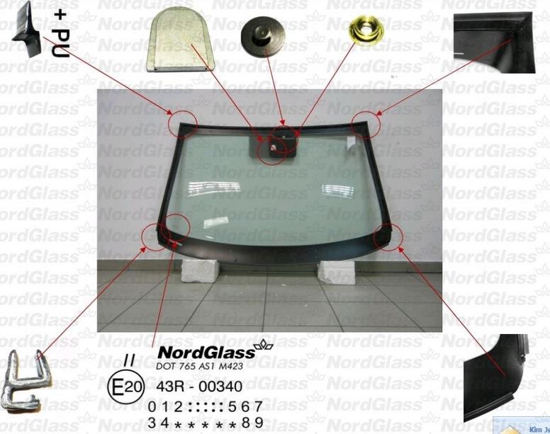 NordGlass 4045523 - Ветровое стекло abcparts.ee