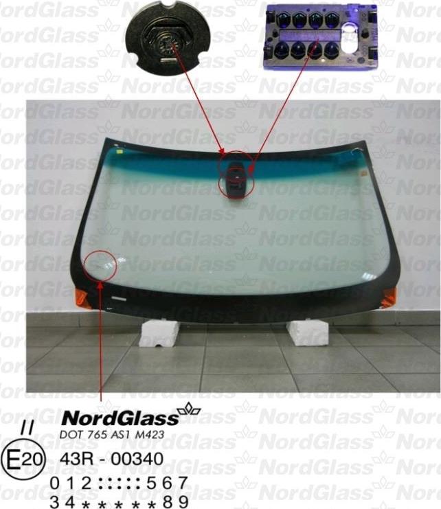 NordGlass 4043610 - Ветровое стекло abcparts.ee
