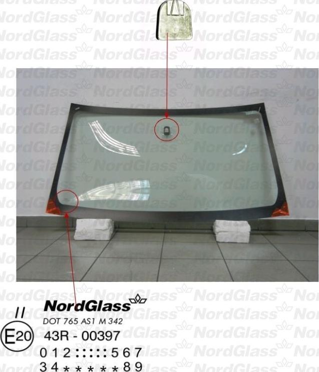 NordGlass 4043683 - Ветровое стекло abcparts.ee
