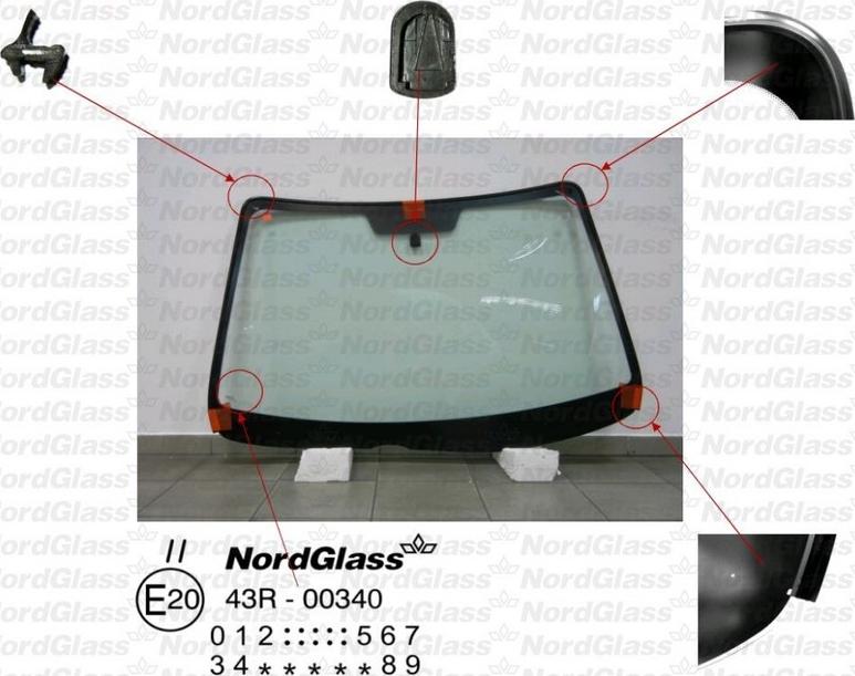 NordGlass 4043159 - Ветровое стекло abcparts.ee