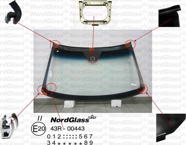 NordGlass 4043844 - Ветровое стекло abcparts.ee