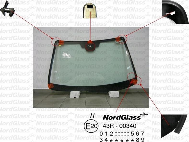 NordGlass 4043825 - Ветровое стекло abcparts.ee