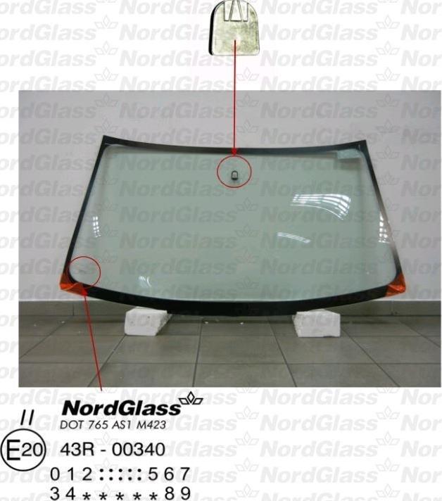 NordGlass 4043319 - Ветровое стекло abcparts.ee