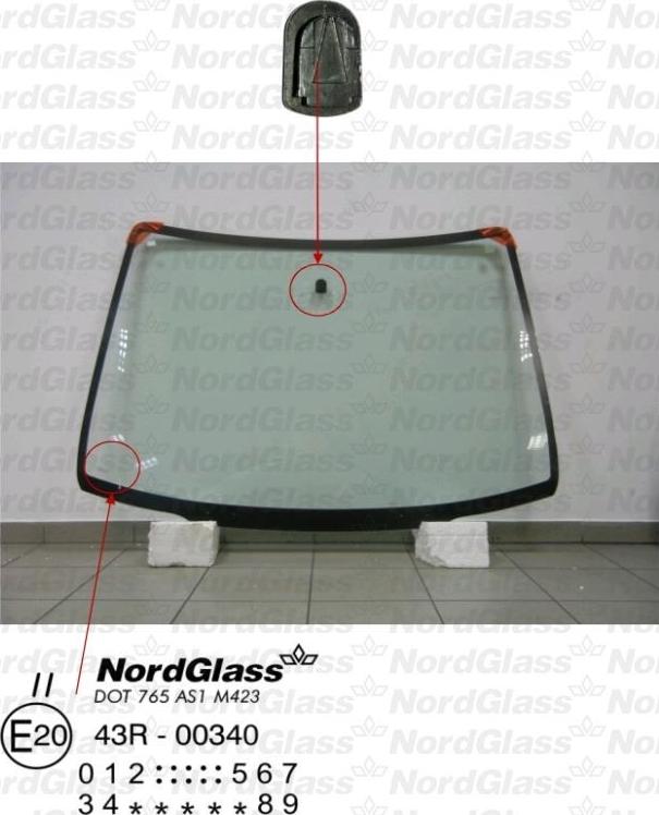 NordGlass 4043325 - Ветровое стекло abcparts.ee