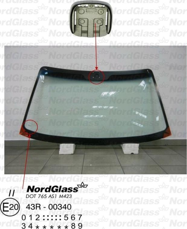 NordGlass 4042458 - Ветровое стекло abcparts.ee
