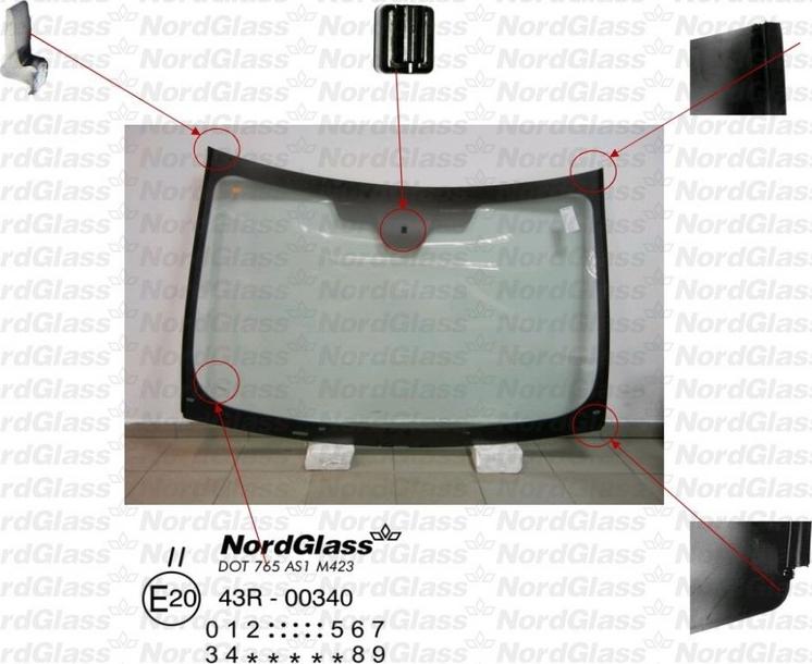 NordGlass 4042480 - Ветровое стекло abcparts.ee