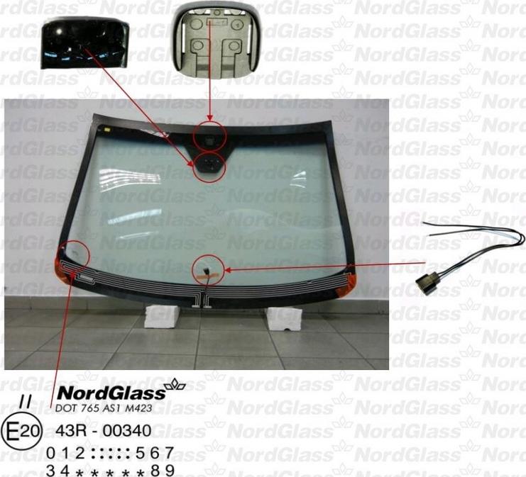 NordGlass 4044089 - Ветровое стекло abcparts.ee