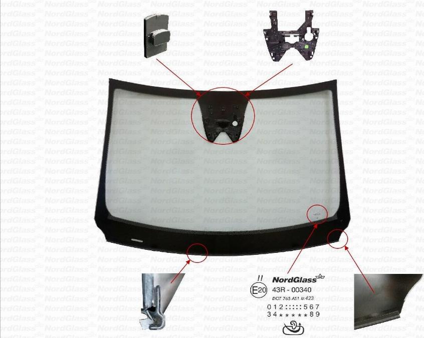 NordGlass 4146305 - Ветровое стекло abcparts.ee