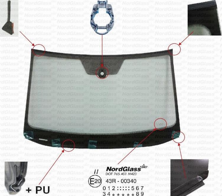NordGlass 4143155 - Ветровое стекло abcparts.ee