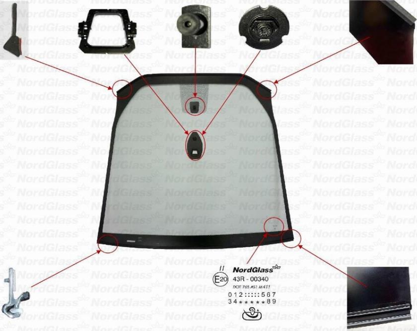 NordGlass 4142154 - Ветровое стекло abcparts.ee