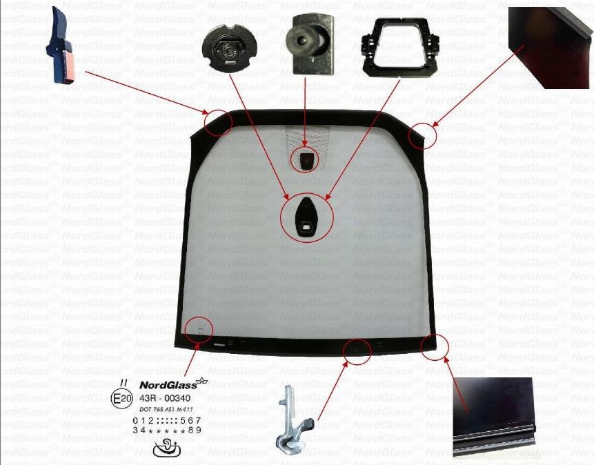 NordGlass 4142153 - Ветровое стекло abcparts.ee