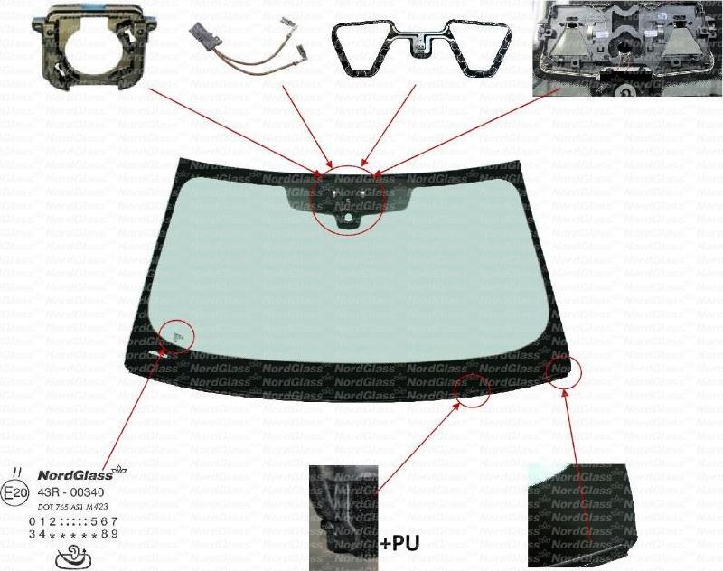 NordGlass 4142162 - Ветровое стекло abcparts.ee