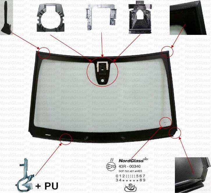 NordGlass 4154204 - Ветровое стекло abcparts.ee