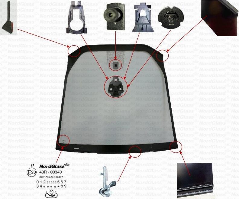 NordGlass 4155861 - Ветровое стекло abcparts.ee