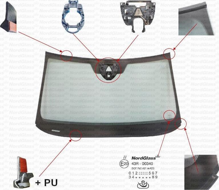 NordGlass 4150399 - Ветровое стекло abcparts.ee