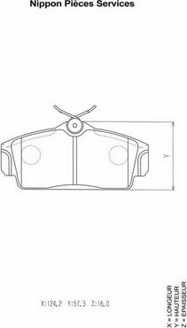 NPS N360N79 - Тормозные колодки, дисковые, комплект abcparts.ee