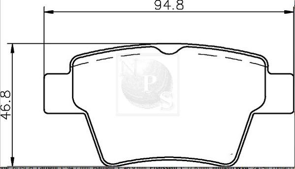 NPS P361A05 - Тормозные колодки, дисковые, комплект abcparts.ee