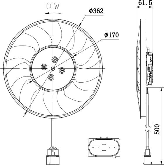 NRF 47931 - Вентилятор, охлаждение двигателя abcparts.ee