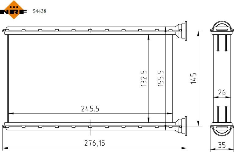 NRF 54438 - Теплообменник, отопление салона abcparts.ee