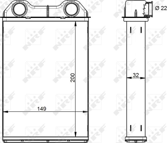 NRF 54341 - Теплообменник, отопление салона abcparts.ee