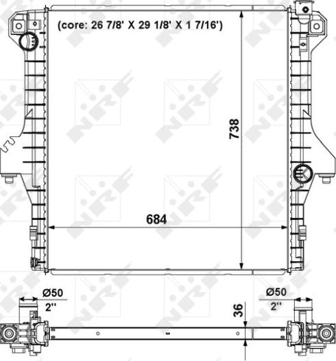 NRF 56025 - Радиатор, охлаждение двигателя abcparts.ee