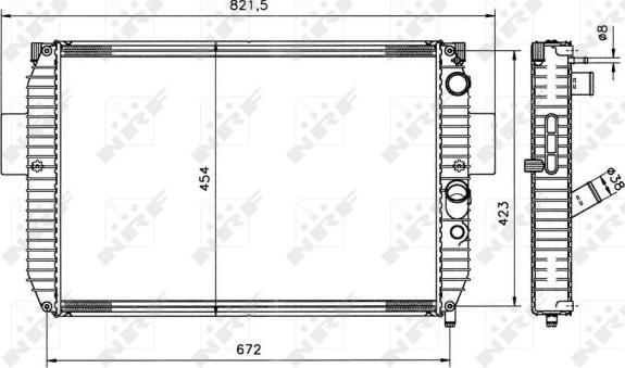 NRF 51564 - Радиатор, охлаждение двигателя abcparts.ee