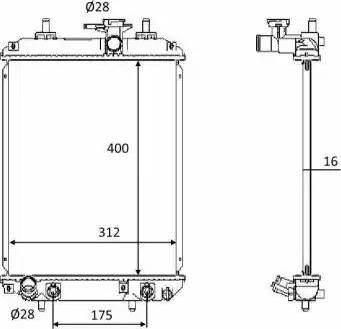 NRF 58538 - Радиатор, охлаждение двигателя abcparts.ee
