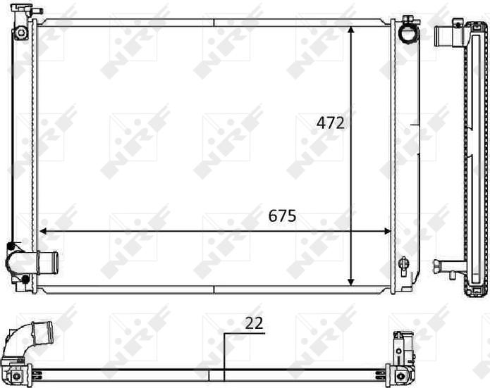 NRF 58604 - Радиатор, охлаждение двигателя abcparts.ee