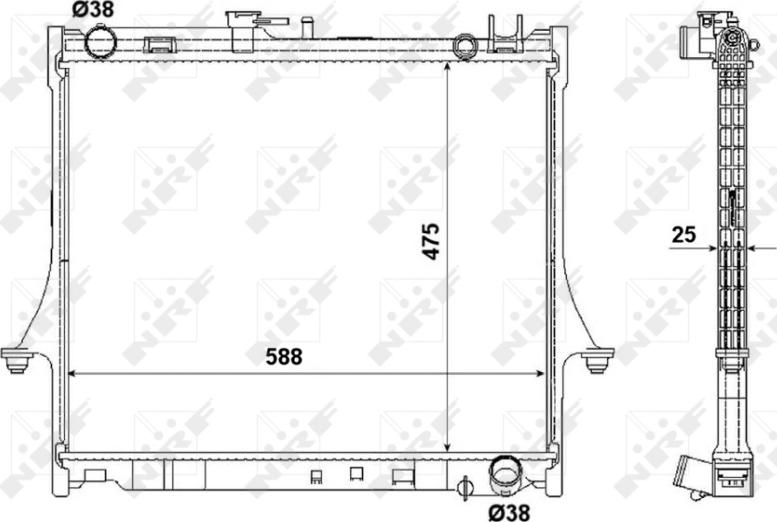 NRF 53055 - Радиатор, охлаждение двигателя abcparts.ee