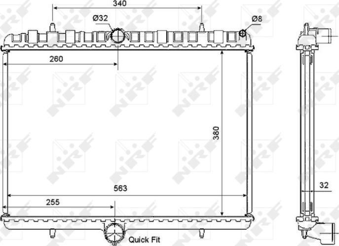 NRF 53861 - Радиатор, охлаждение двигателя abcparts.ee
