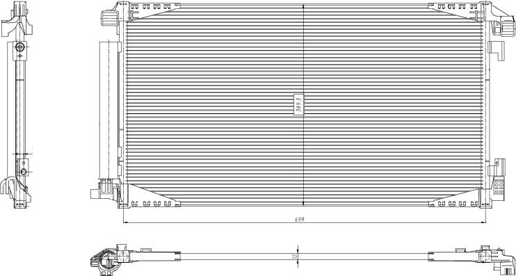 NRF 350455 - Конденсатор кондиционера abcparts.ee