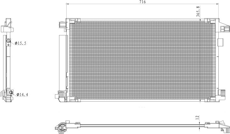 NRF 350500 - Конденсатор кондиционера abcparts.ee