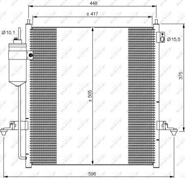 NRF 35871 - Конденсатор кондиционера abcparts.ee