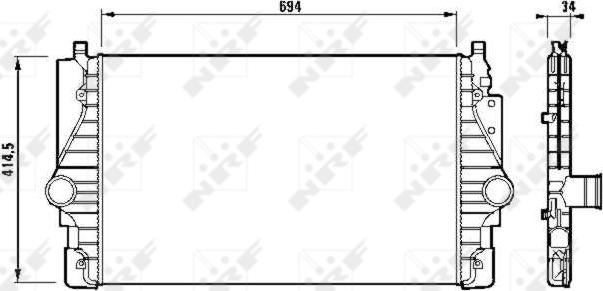 NRF 30873 - Интеркулер, теплообменник турбины abcparts.ee