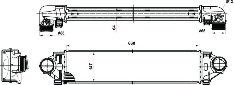 NRF 30394 - Интеркулер, теплообменник турбины abcparts.ee