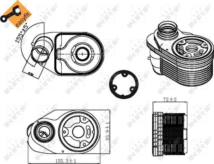 NRF 31324 - Масляный радиатор, двигательное масло abcparts.ee