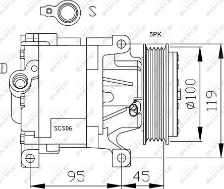 NRF 32183G - Компрессор кондиционера abcparts.ee
