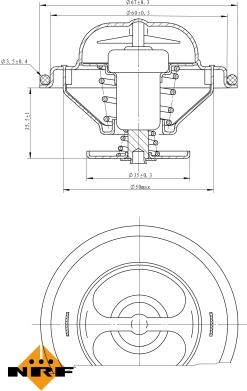 NRF 725072 - Термостат охлаждающей жидкости / корпус abcparts.ee