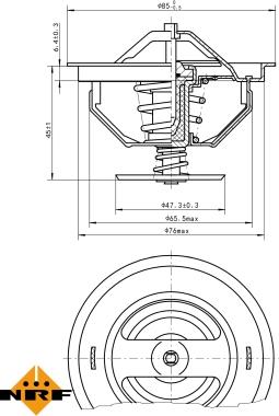 NRF 725198 - Термостат охлаждающей жидкости / корпус abcparts.ee