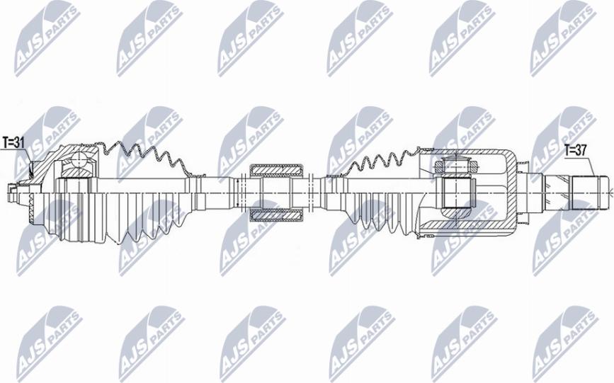 NTY NPW-BM-170 - Приводной вал abcparts.ee