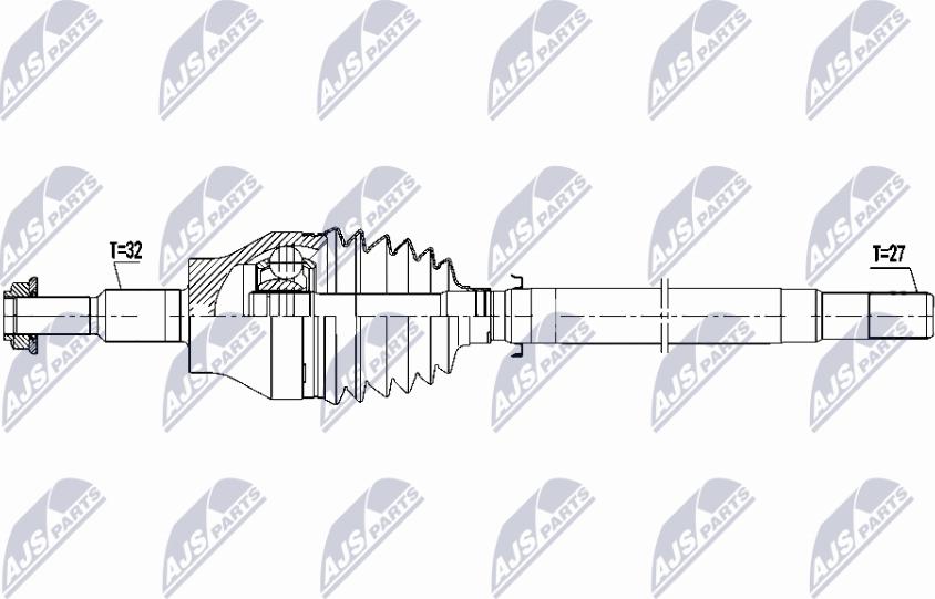 NTY NPW-CH-154 - Приводной вал abcparts.ee