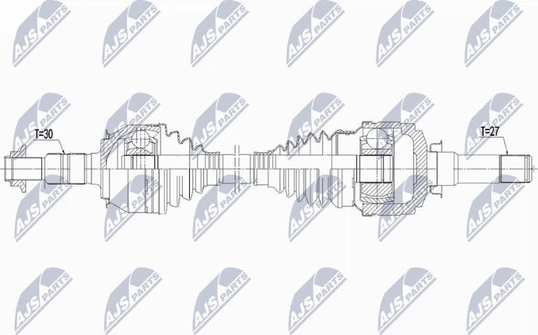 NTY NPW-CH-166 - Приводной вал abcparts.ee