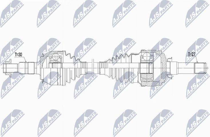 NTY NPW-CH-167 - Приводной вал abcparts.ee