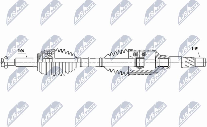 NTY NPW-CH-112 - Приводной вал abcparts.ee